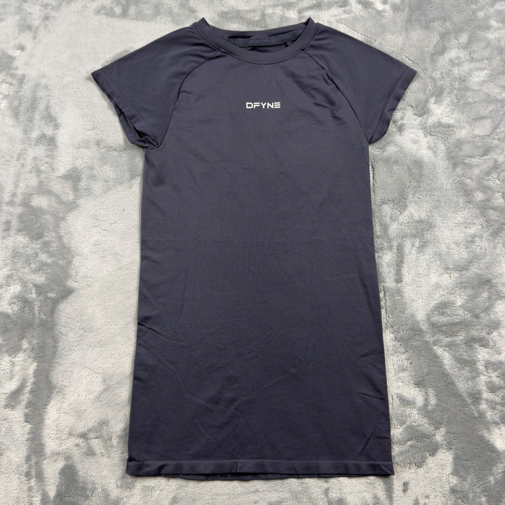 DFYNE Dynamic Short Sleeve Crop Top Charcoal Gray Small 32400 Activewear